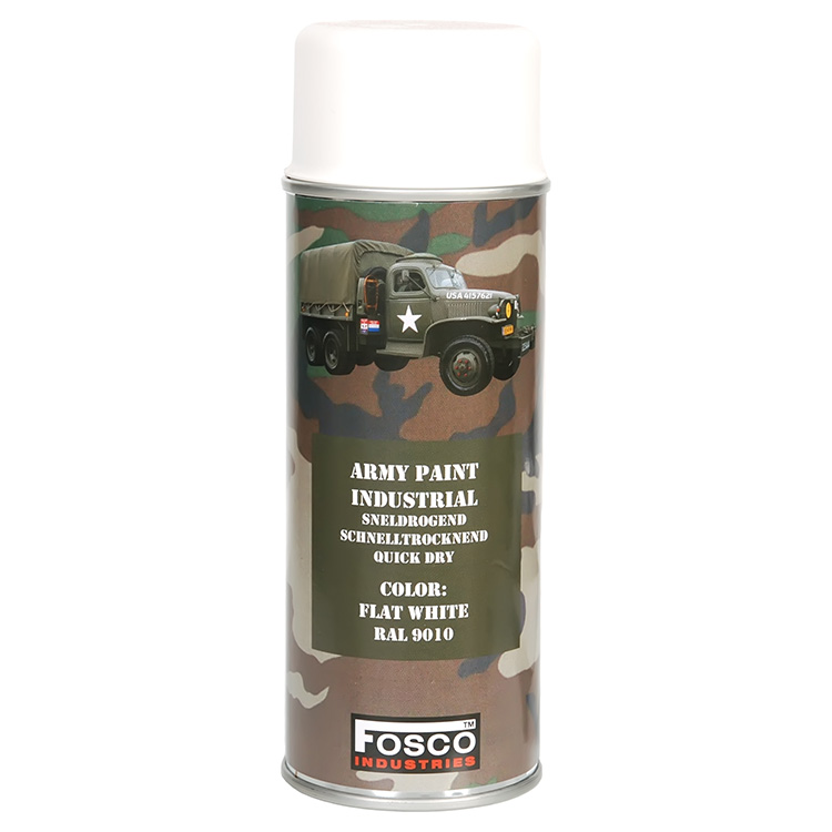 Levně FOSCO barva ARMY ve spreji 400ml RAL 9010 BÍLÁ
