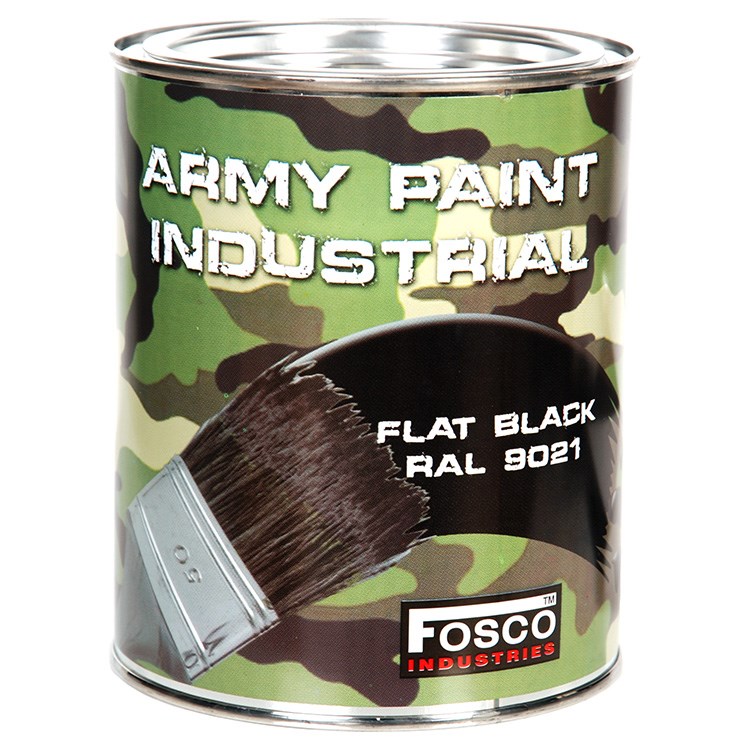Levně FOSCO barva ARMY nátěrová 1l RAL 9021 ČERNÁ