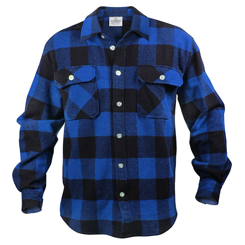 Levně Košile dřevorubecká FLANNEL kostkovaná MODRÁ