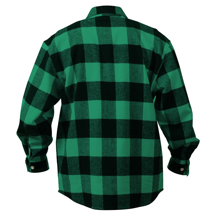 Košile dřevorubecká FLANNEL kostkovaná ZELENÁ ROTHCO 4739GRN L-11