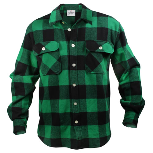 Levně Košile dřevorubecká FLANNEL kostkovaná ZELENÁ