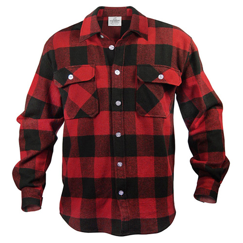 Levně Košile dřevorubecká FLANNEL kostkovaná ČERVENÁ