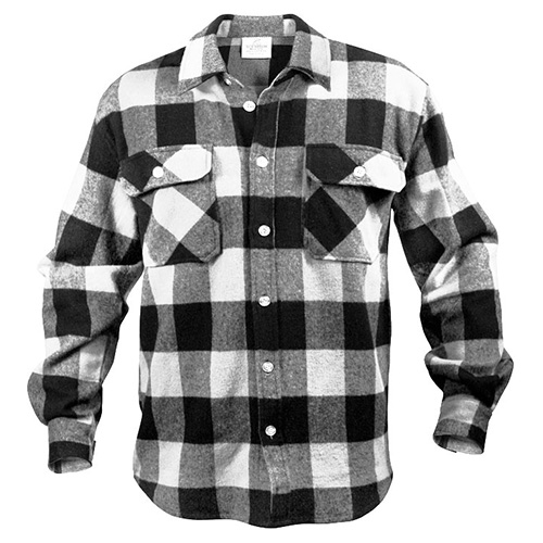 Košile dřevorubecká FLANNEL kostkovaná BÍLÁ ROTHCO 4739WHT L-11