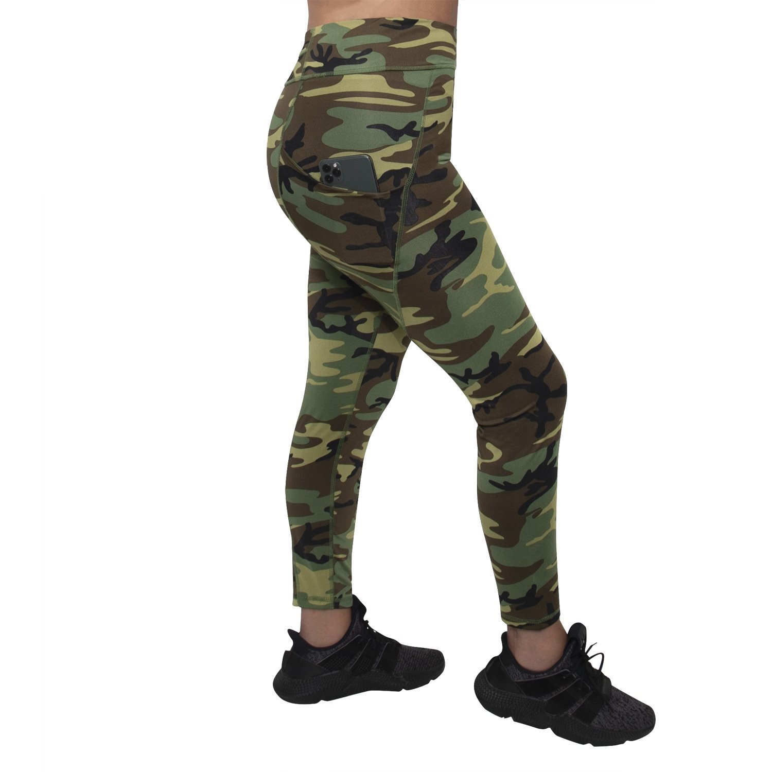 Levně Legíny dámské WORKOUT s kapsami WOODLAND