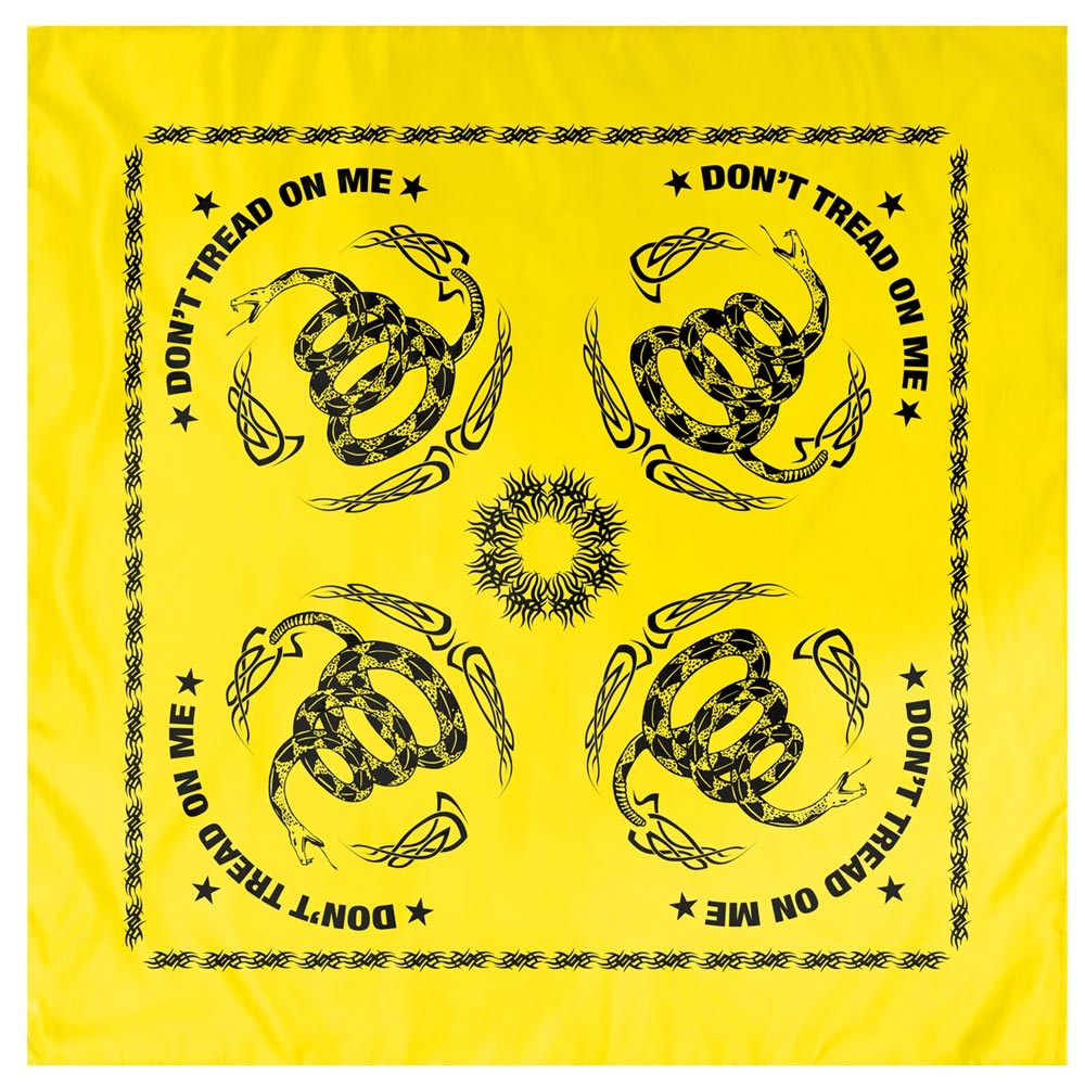 Levně ROTHCO šátek DON´T TREAD ON ME 55 x 55 cm ŽLUTÝ