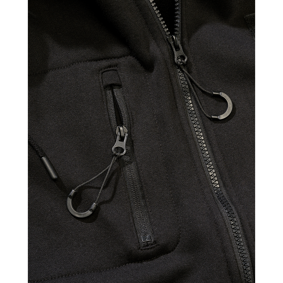 Mikina taktická na zip s kapucí Tactical Sweat Jacket ČERNÁ vel. XL