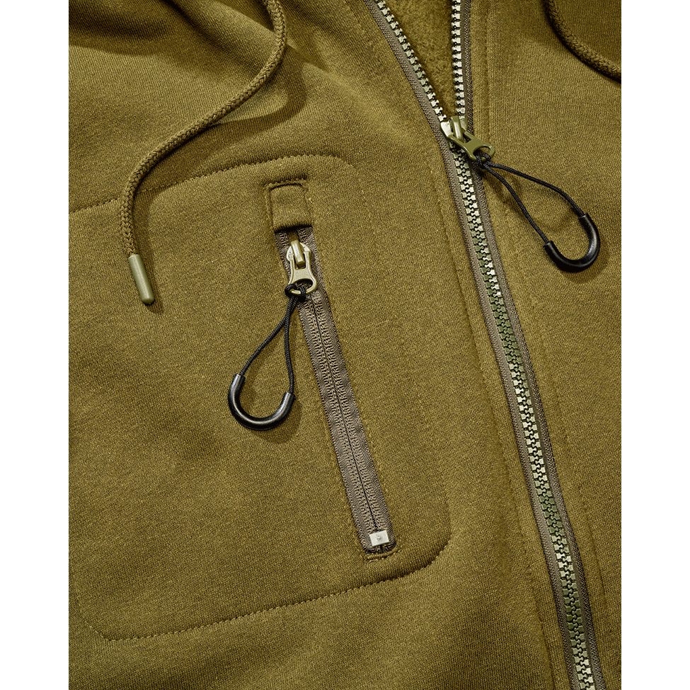 Mikina taktická na zip s kapucí Tactical Sweat Jacket ZELENÁ vel. L