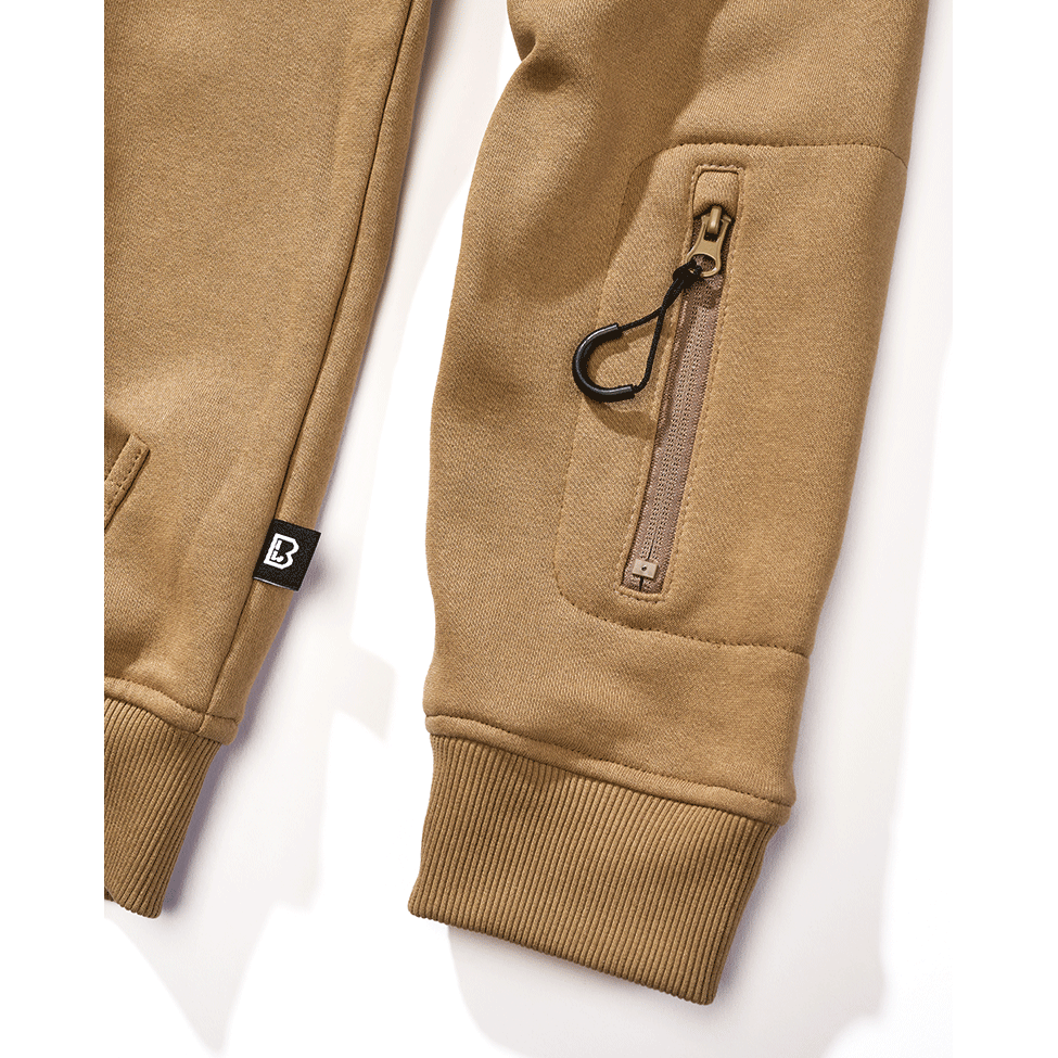 Mikina taktická na zip s kapucí Tactical Sweat Jacket CAMEL-COYOTE