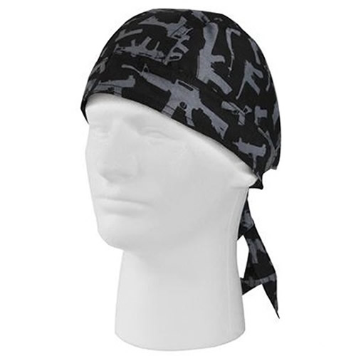 Levně ROTHCO šátek HEADWRAP GUN PATTERN ČERNÁ