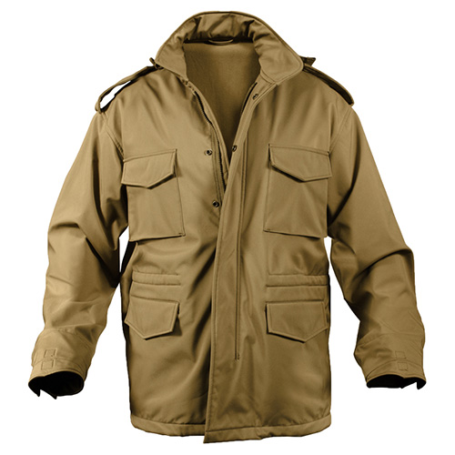 Levně Bunda US M65 SOFTSHELL COYOTE