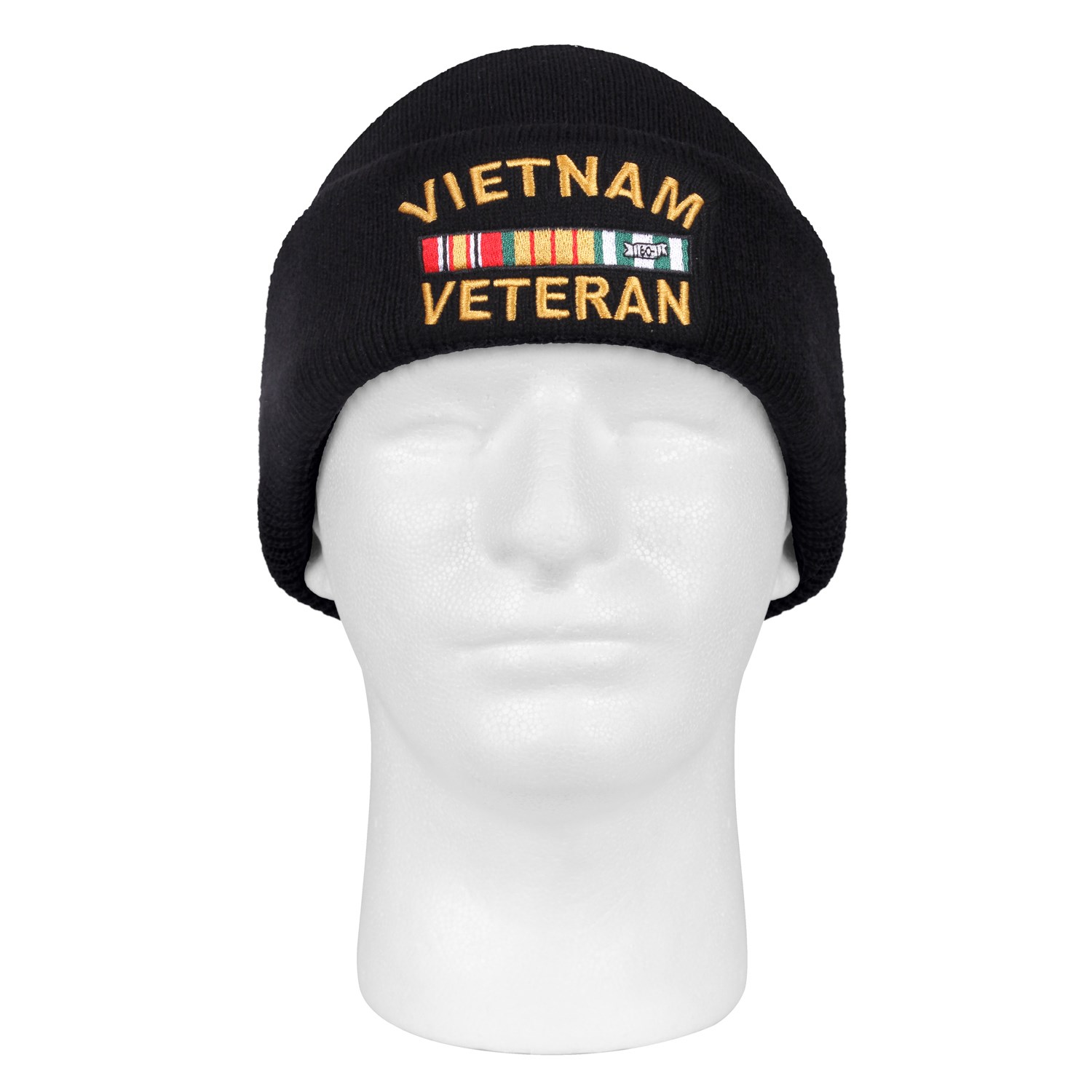 Levně ROTHCO čepice jemně pletená VIETNAM VETERAN ČERNÁ
