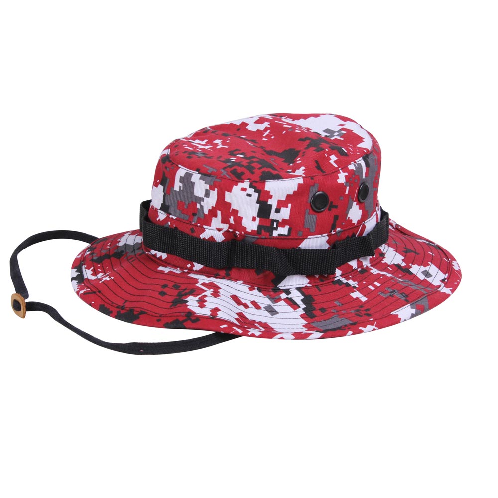 Levně Klobouk BOONIE DIGITAL ČERVENÁ