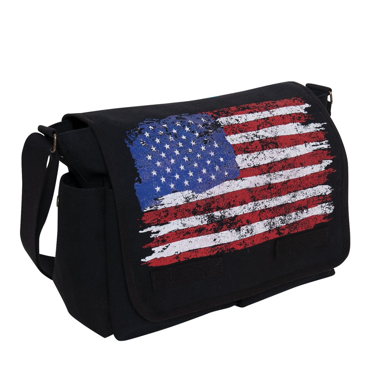 Levně ROTHCO taška DISTRESSED US vlajka plátěná ČERNÁ
