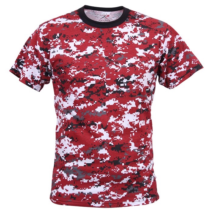 Levně Triko DIGITAL RED CAMO