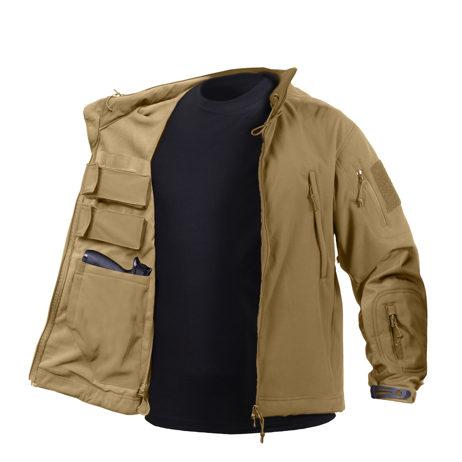 Levně Bunda CONCEALED CARRY softshell COYOTE BROWN
