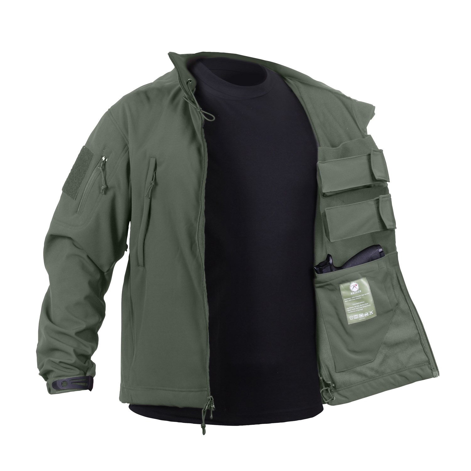 Levně Bunda CONCEALED CARRY softshell ZELENÁ