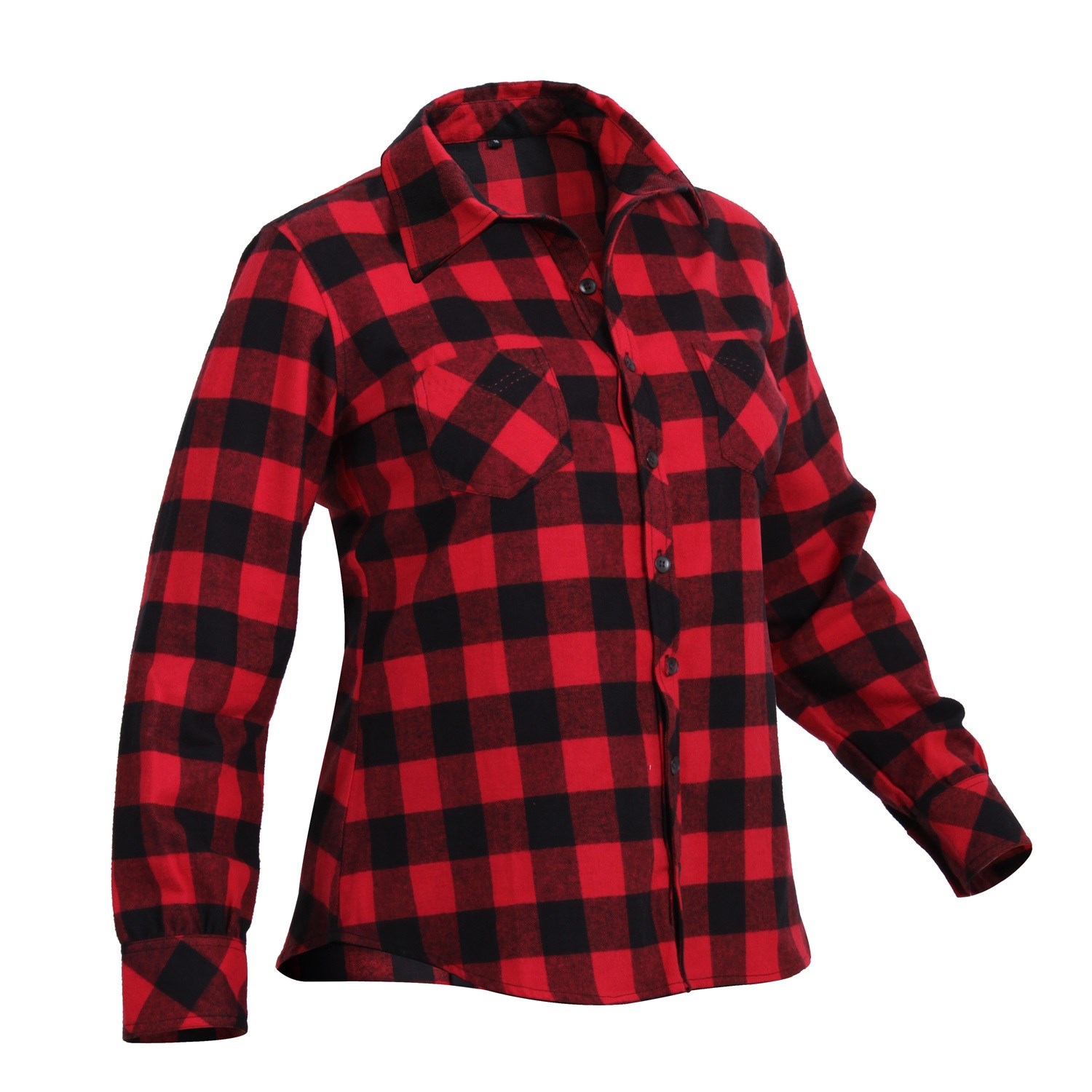 Levně Košile DÁMSKÁ FLANNEL kostkovaná ČERVENÁ