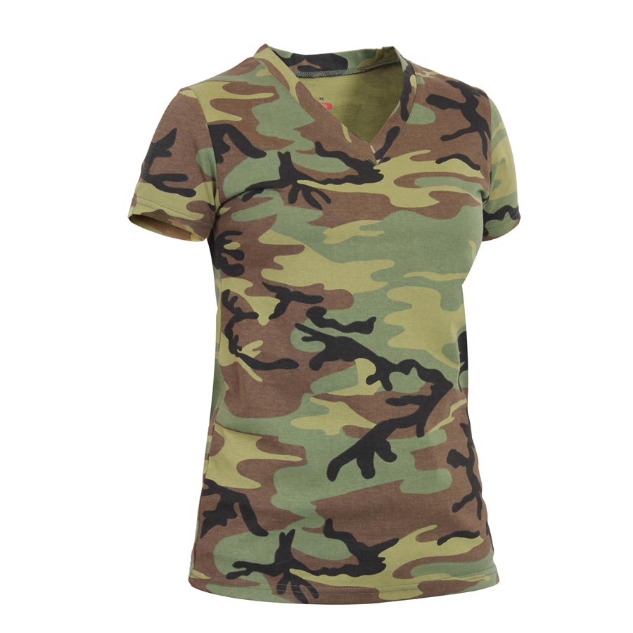 Levně Triko dámské V-výstřih prodloužené WOODLAND