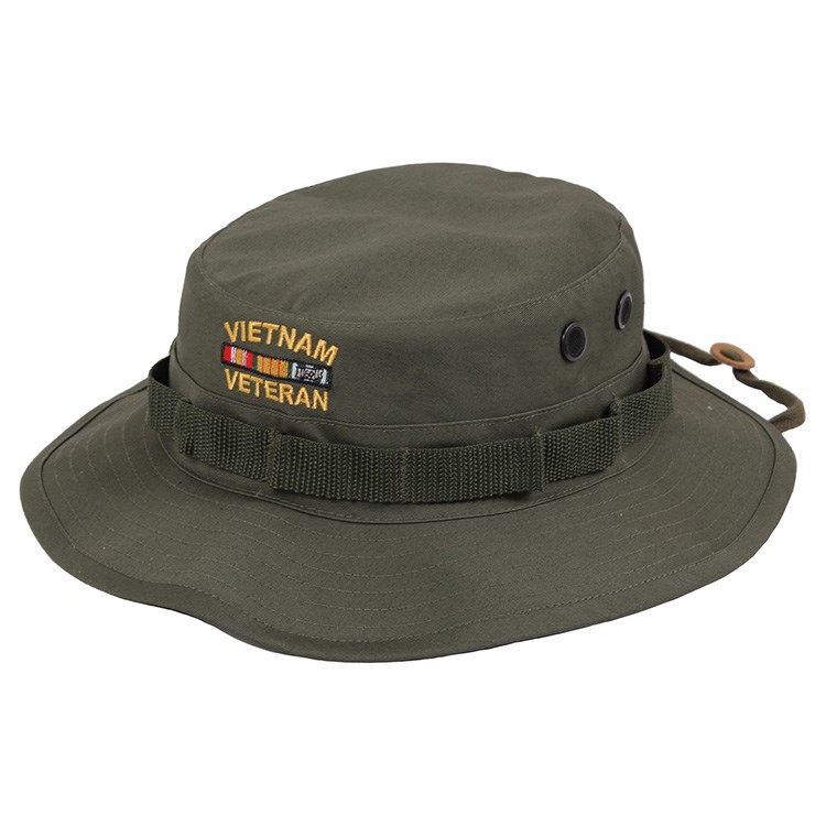 Levně Klobouk VIETNAM VETERAN logo ZELENÝ