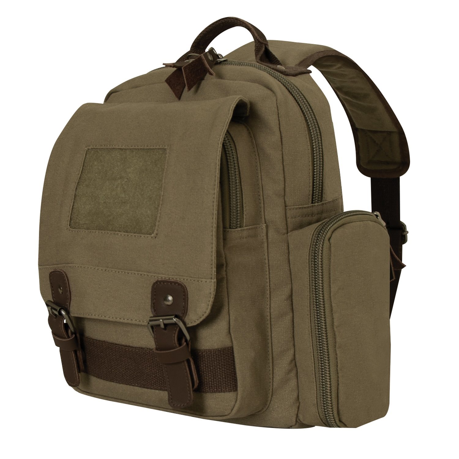 Levně ROTHCO batoh SLING VINTAGE přes jedno rameno plátěný ZELENÝ
