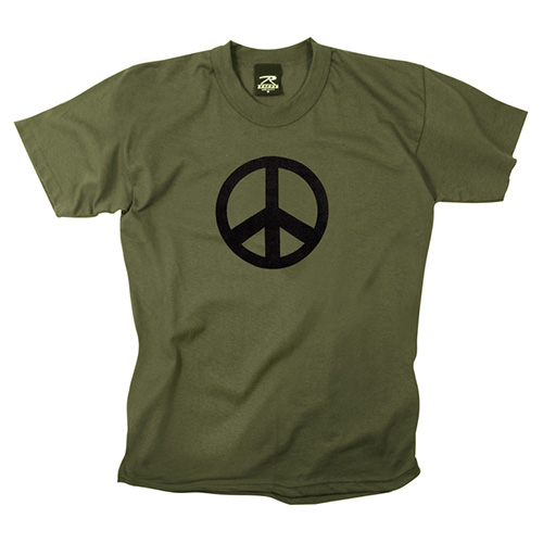 Levně Triko PEACE ZELENÉ