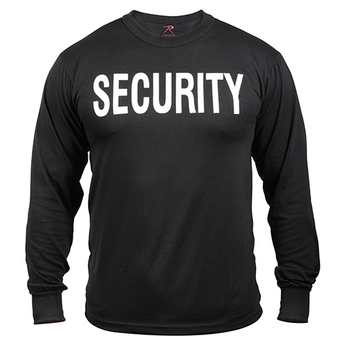 Levně Triko s dlouhým rukávem SECURITY ČERNÉ