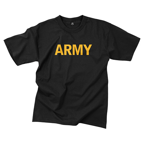 Levně Triko se zlatým nápisem ARMY ČERNÉ