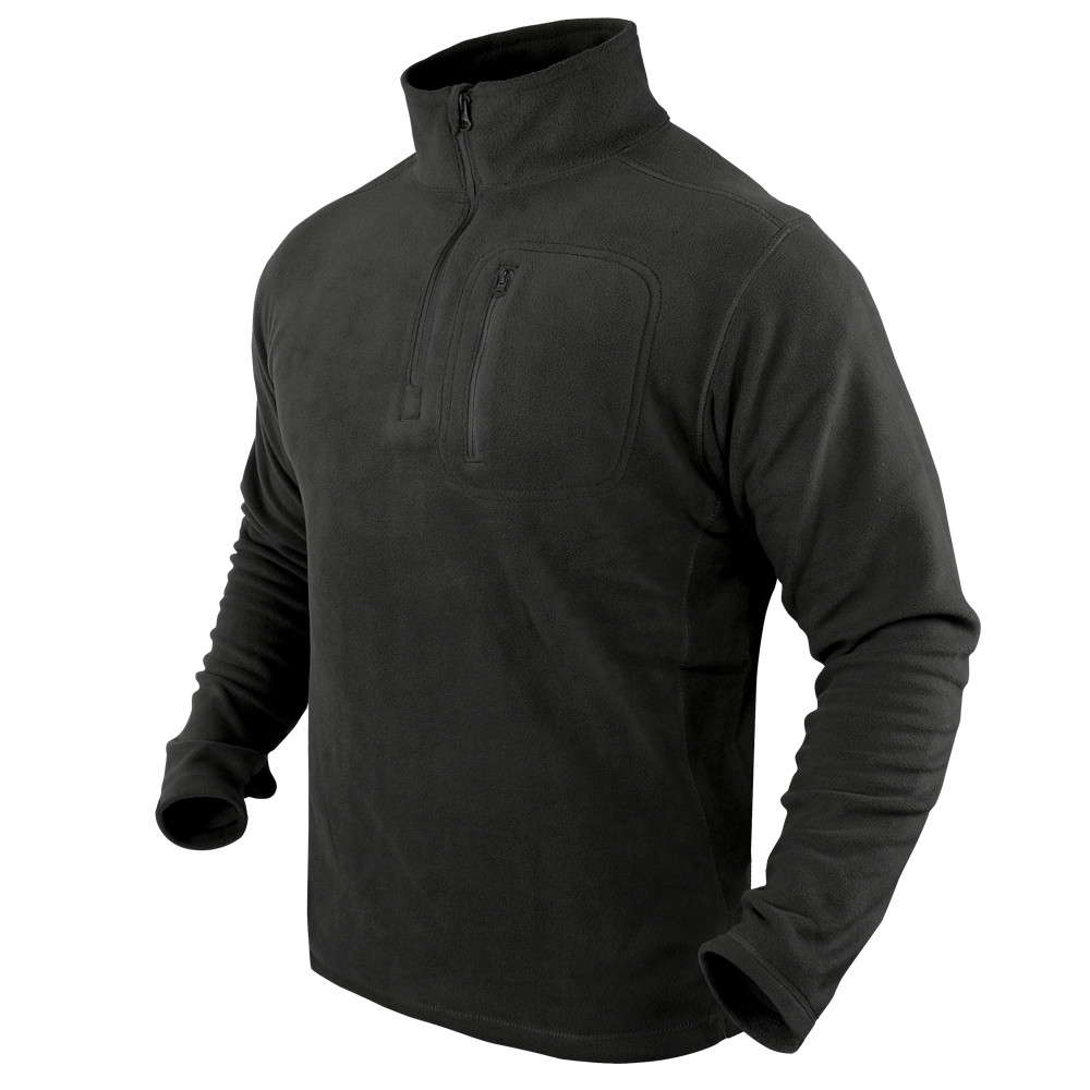 Levně Mikina CONDOR 1/4 ZIP FLEECE ČERNÁ