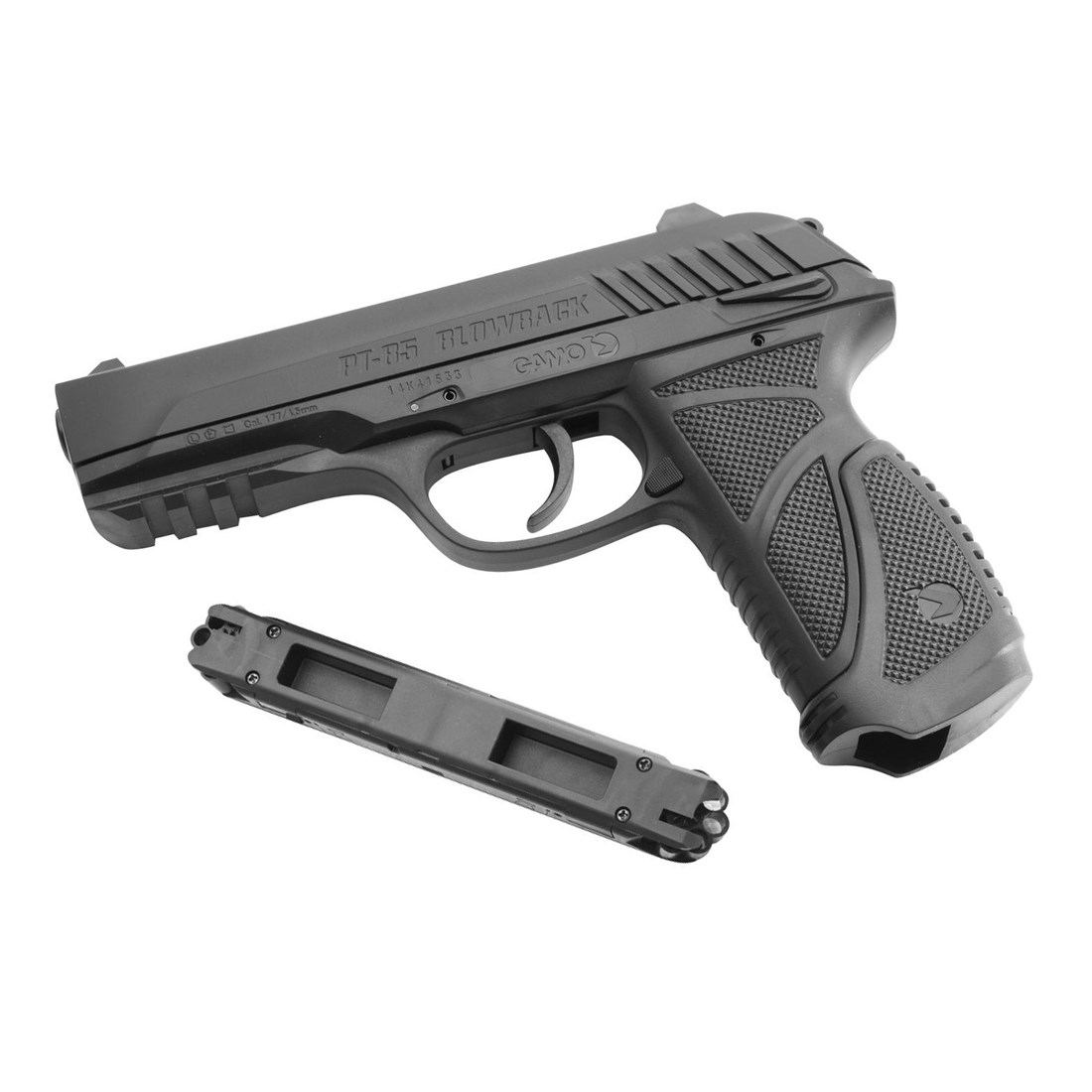 Levně Pistole vzduchová Gamo PT 85 BLOWBACK CO2 ČERNÁ - 4,5mm