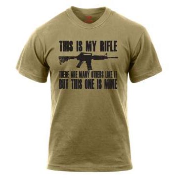Levně Triko THIS IS MY RIFLE COYOTE BROWN