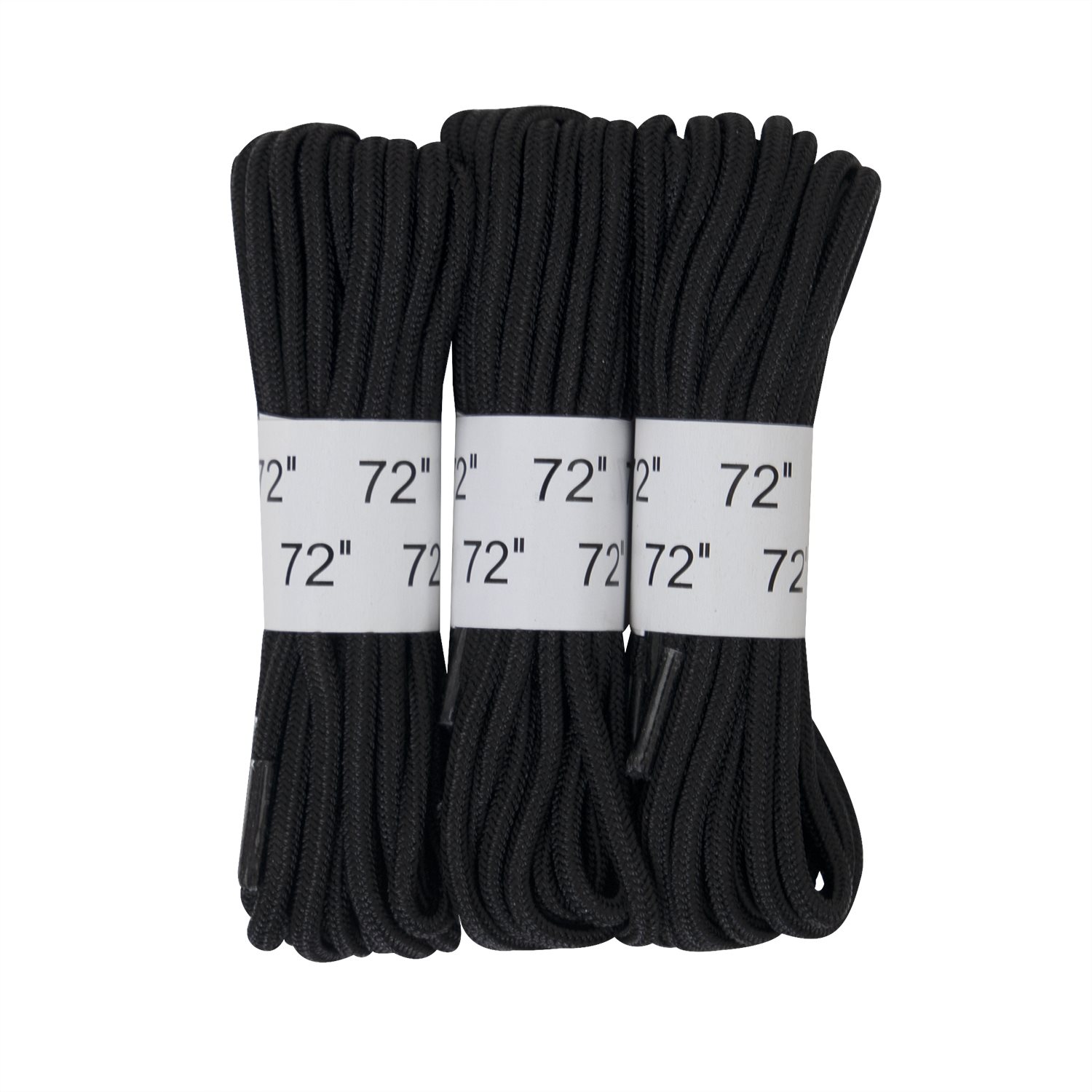 Tkaničky do bot 180cm / 72´ ČERNÉ sada 3 párů