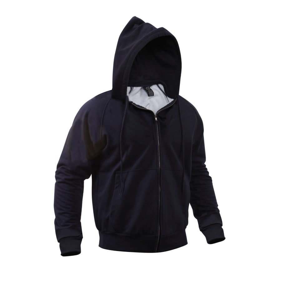 Levně Mikina s kapucí THERMAL na zip NÁMOŘNICKÁ MODRÁ