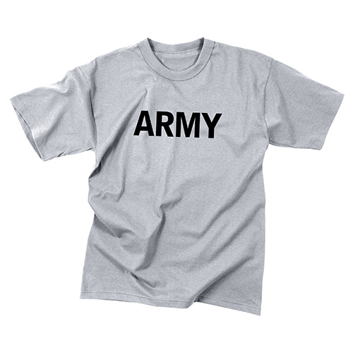 Levně Triko dětské s nápisem ARMY ŠEDÉ