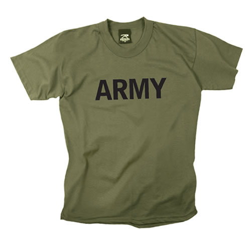 Levně Triko dětské s nápisem ARMY ZELENÉ