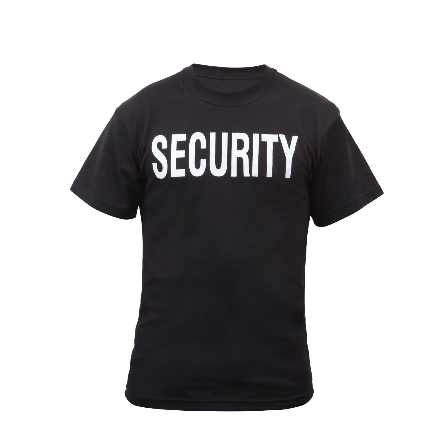 Levně Triko s nápisem na hrudi SECURITY krátký rukáv ČERNÉ