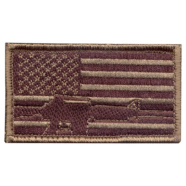 Levně ROTHCO nášivka USA vlajka se zbraní velcro