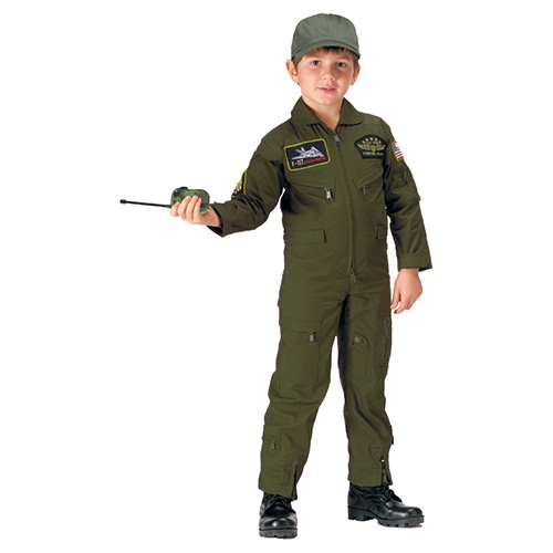 Levně Kombinéza dětská US TOP GUN FLIGHT ZELENÁ