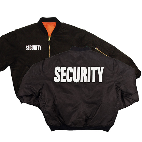 Levně Bunda SECURITY MA1 FLIGHT ČERNÁ
