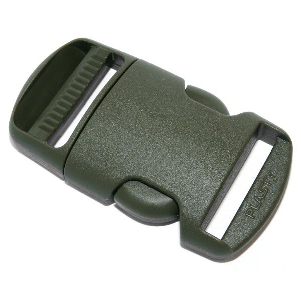 Levně Spona/přezka plastová kompletní 30 mm ZELENÁ