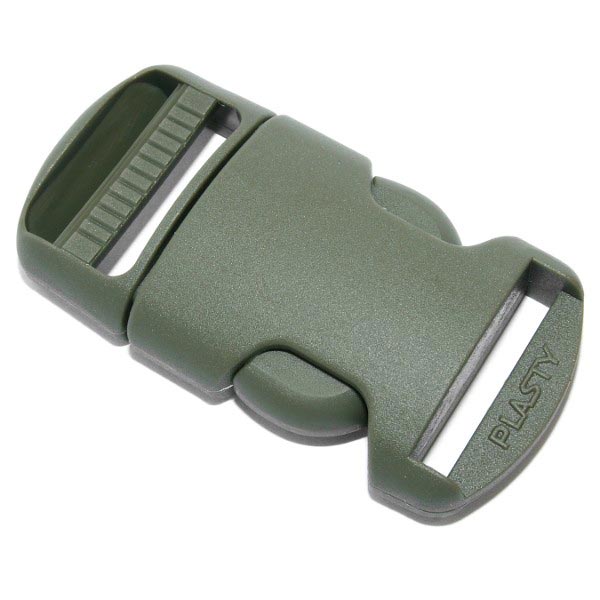Levně Spona/přezka plastová kompletní 25 mm ZELENÁ