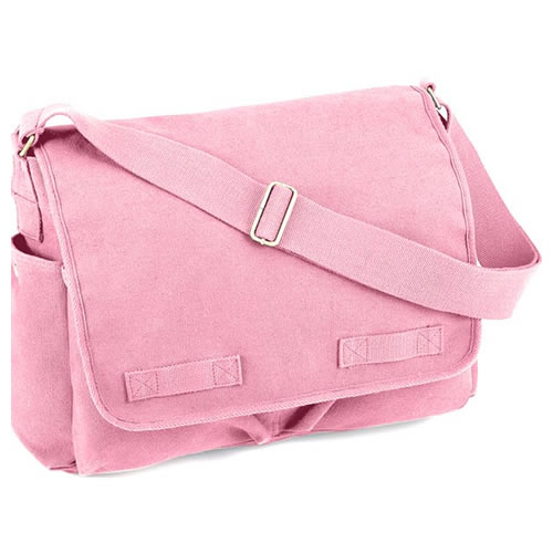 Levně ROTHCO taška VINTAGE přes rameno 38 x 28 x 15 cm RŮŽOVÁ