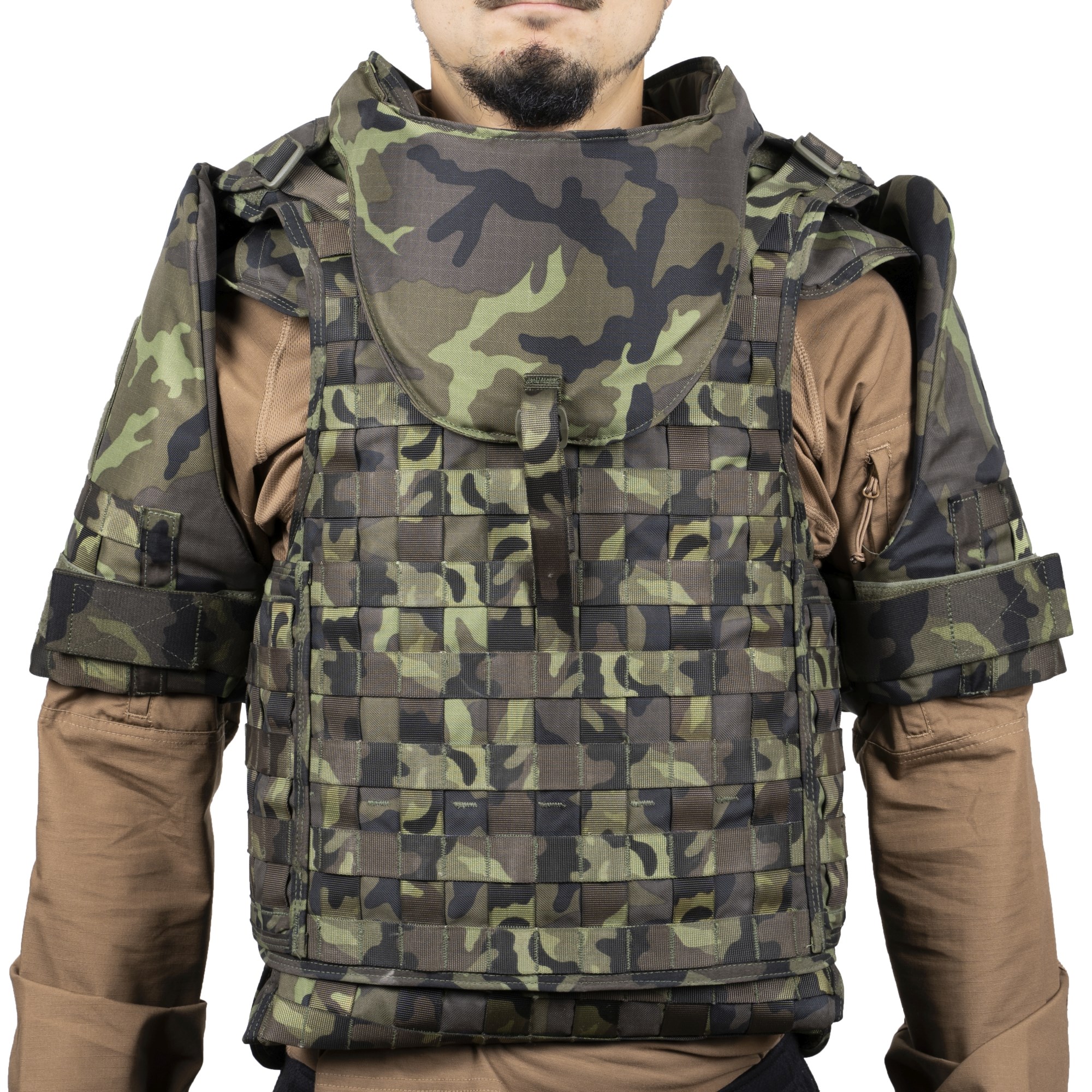Vesta ochranná pancéřová 2008 MOLLE AČR vz.95 les včetně obalu použitá vel. 112-116