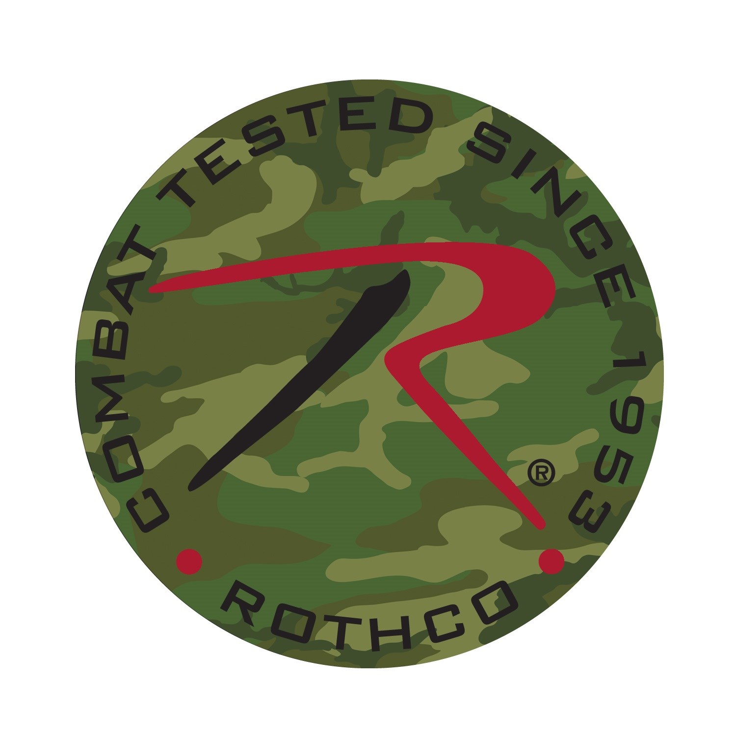 Samolepka ROTHCO kulatá WOODLAND