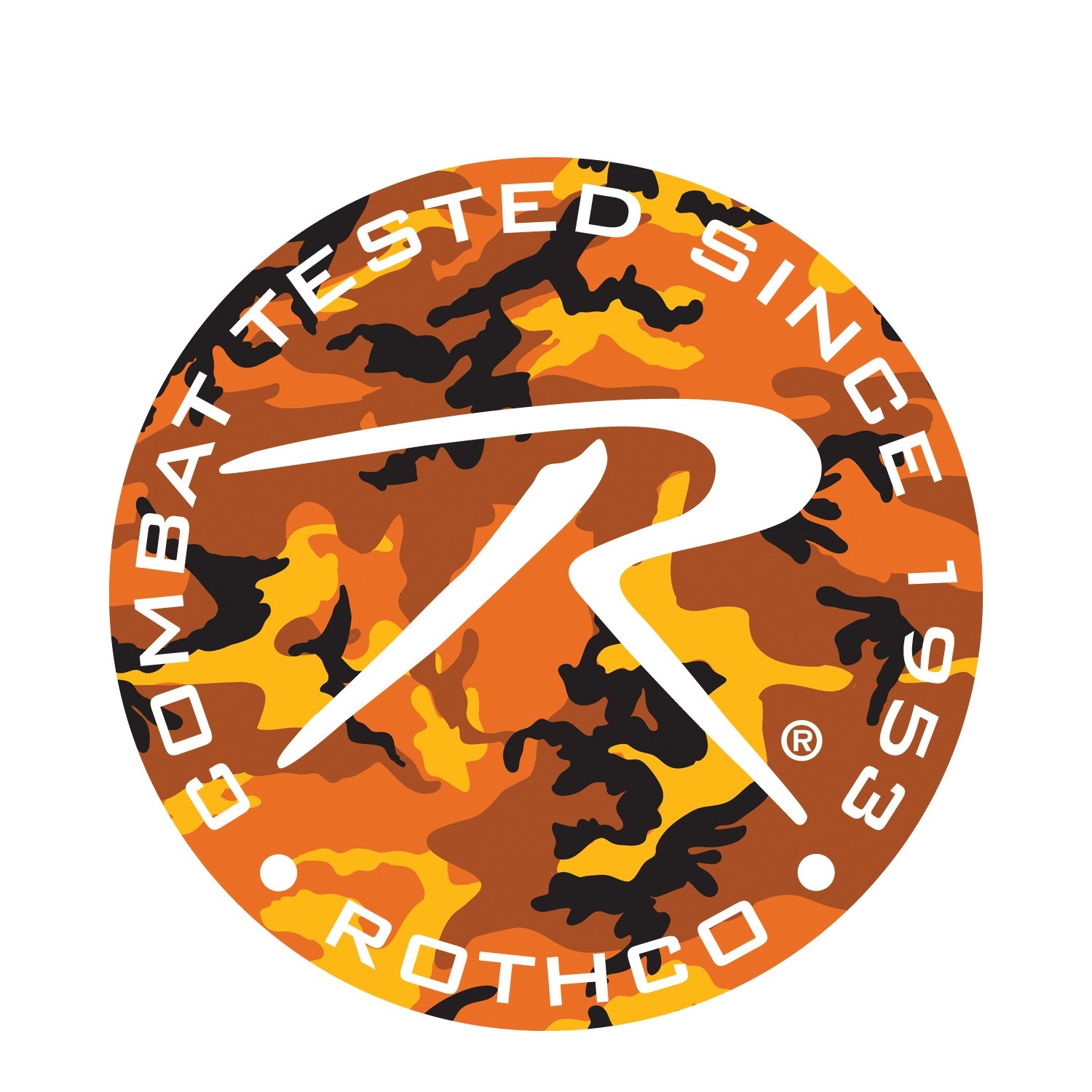 Levně Samolepka brand ROTHCO kulatá ORANGE CAMO