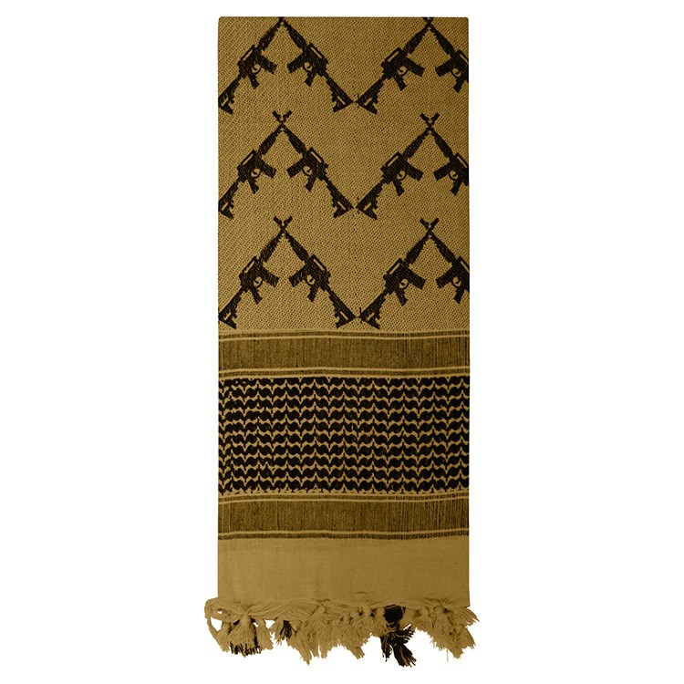 Levně ROTHCO šátek SHEMAGH CROSSED RIFLES 107 x 107 cm COYOTE