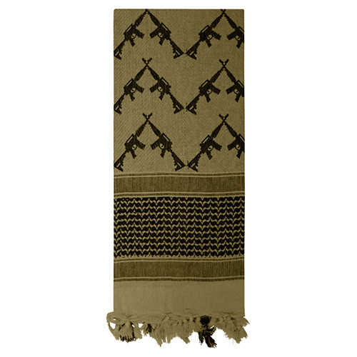 Levně ROTHCO šátek SHEMAGH CROSSED RIFLES 107 x 107 cm ZELENÝ