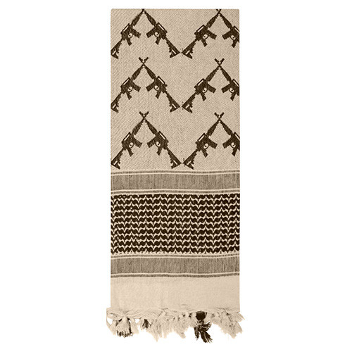 Levně ROTHCO šátek SHEMAGH CROSSED RIFLES 107 x 107 cm TAN