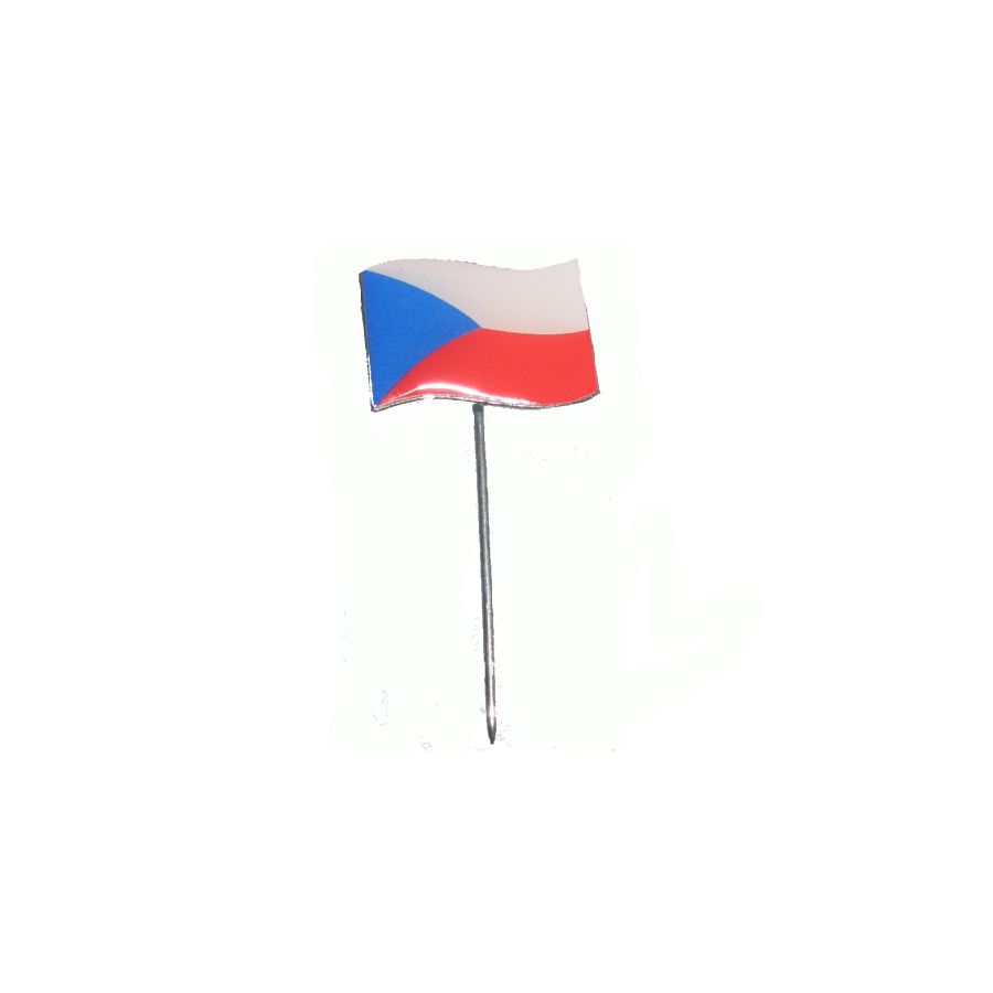 Levně Odznak vlající státní vlajka ČR barevná na špendlíku