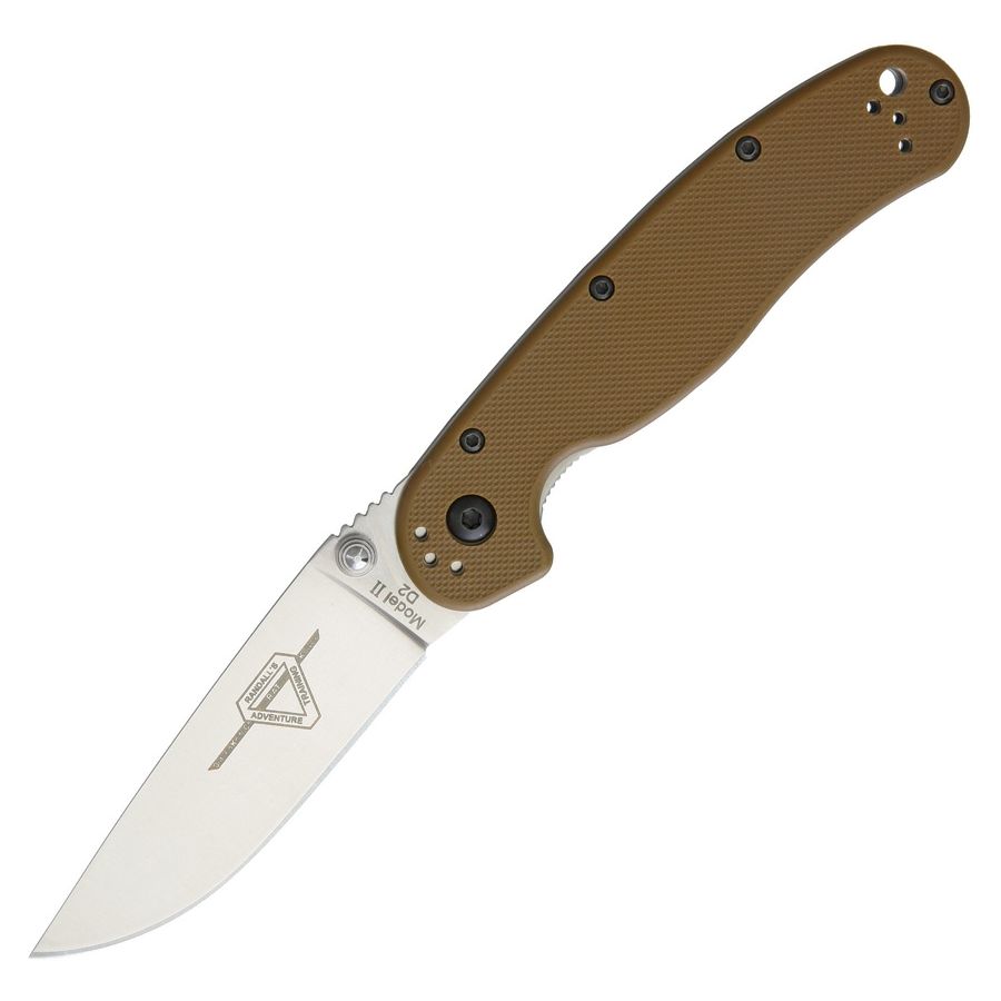 Levně Ontario Knife Company nůž zavírací RAT II D2 COYOTE BROWN