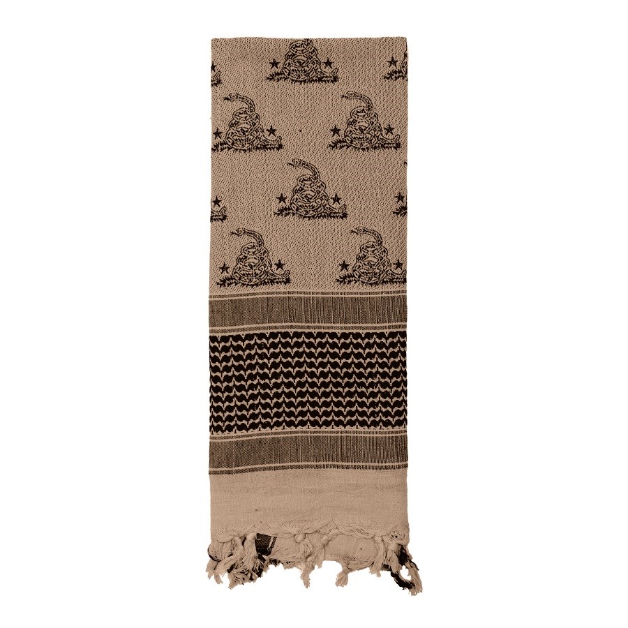 Levně ROTHCO šátek SHEMAGH 107 x 107 cm GADSDEN SNAKE TAN